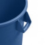 Carlisle 84103214 Bronco 32 Gallon Blue Round Trash Can