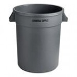 Advantage Supplies 20 Gallon Gray Round Commercial Trash Can Advantage Supplies 20 Gallon Gray Round Commercial Trash Can