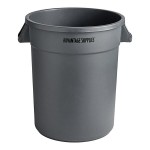 Advantage Supplies 20 Gallon Gray Round Commercial Trash Can Advantage Supplies 20 Gallon Gray Round Commercial Trash Can