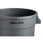 Advantage Supplies 20 Gallon Gray Round Commercial Trash Can Advantage Supplies 20 Gallon Gray Round Commercial Trash Can