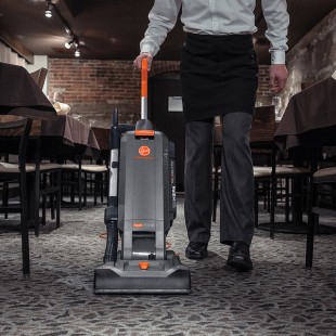 Hoover CH54115 HushTone 15+ Commercial Bagged Upright Vacuum Cleaner with Intellibelt - 1200W