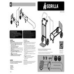 Gorilla 400 / 600 lb. Steel Convertible Hand Truck / Cart with (2) 8 Gorilla 400 / 600 lb. Steel Convertible Hand Truck / Cart with (2) 8
