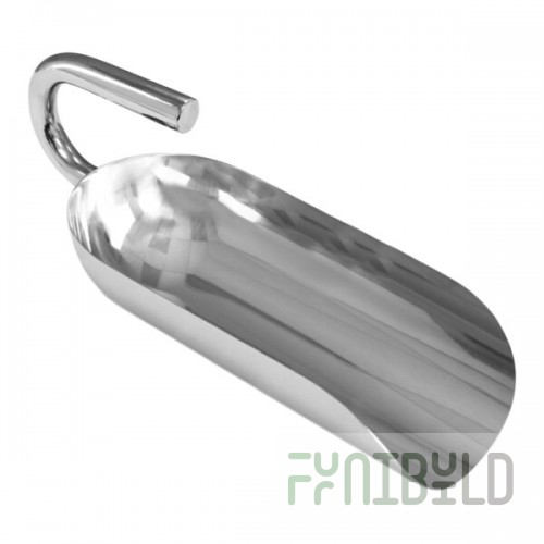 Sani-Lav 64 oz. Heavy-Duty Stainless Steel Scoop with Ergonomic Handle 45RB