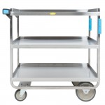 Lakeside 544 Heavy-Duty NSF Stainless Steel 3 Shelf Utility Cart - 22 3/8 Lakeside 544 Heavy-Duty NSF Stainless Steel 3 Shelf Utility Cart - 22 3/8