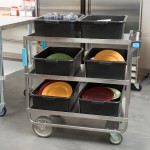Lakeside 544 Heavy-Duty NSF Stainless Steel 3 Shelf Utility Cart - 22 3/8 Lakeside 544 Heavy-Duty NSF Stainless Steel 3 Shelf Utility Cart - 22 3/8