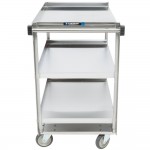 Lakeside 544 Heavy-Duty NSF Stainless Steel 3 Shelf Utility Cart - 22 3/8 Lakeside 544 Heavy-Duty NSF Stainless Steel 3 Shelf Utility Cart - 22 3/8