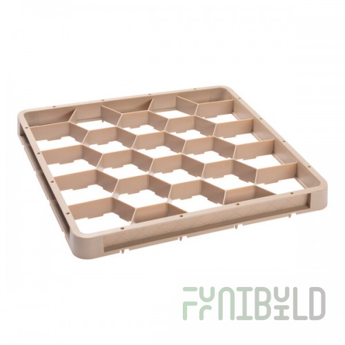 Vollrath CRG Traex® 20 Compartment Full-Size Beige Closed Wall Glass Rack Extender
