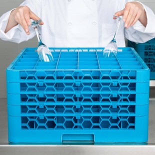 Carlisle RG36-414 OptiClean 36 Compartment Glass Rack with 4 Extenders Carlisle RG36-414 OptiClean 36 Compartment Glass Rack with 4 Extenders