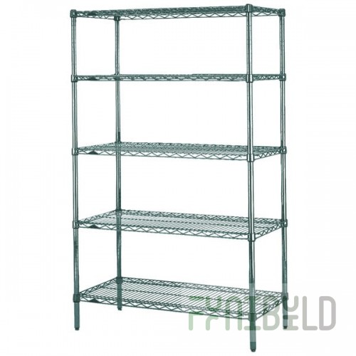 Metro 5N557K3 Super Erecta Metroseal Green Wire Stationary Starter Shelving Unit - 24