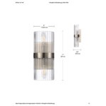 Globe Glam Matte Brass Wall Sconce with Ribbed Glass Shade - 120V, 40W Globe Glam Matte Brass Wall Sconce with Ribbed Glass Shade - 120V, 40W