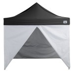 Backyard Pro Courtyard Series 10' x 10' Black Straight Leg Aluminum Instant Pop Up Canopy Tent Deluxe Kit with 4 Side Walls Backyard Pro Courtyard Series 10' x 10' Black Straight Leg Aluminum Instant Pop Up Canopy Tent Deluxe Kit with 4 Side Walls