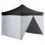 Backyard Pro Courtyard Series 10' x 10' Black Straight Leg Aluminum Instant Pop Up Canopy Tent Deluxe Kit with 4 Side Walls Backyard Pro Courtyard Series 10' x 10' Black Straight Leg Aluminum Instant Pop Up Canopy Tent Deluxe Kit with 4 Side Walls