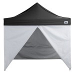 Backyard Pro Courtyard Series 10' x 10' Black Straight Leg Aluminum Instant Pop Up Canopy Tent Deluxe Kit with 4 Side Walls Backyard Pro Courtyard Series 10' x 10' Black Straight Leg Aluminum Instant Pop Up Canopy Tent Deluxe Kit with 4 Side Walls