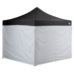 Backyard Pro Courtyard Series 10' x 10' Black Straight Leg Aluminum Instant Pop Up Canopy Tent Deluxe Kit with 4 Side Walls Backyard Pro Courtyard Series 10' x 10' Black Straight Leg Aluminum Instant Pop Up Canopy Tent Deluxe Kit with 4 Side Walls