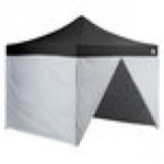 Backyard Pro Courtyard Series 10' x 10' Black Straight Leg Aluminum Instant Pop Up Canopy Tent Deluxe Kit with 4 Side Walls Backyard Pro Courtyard Series 10' x 10' Black Straight Leg Aluminum Instant Pop Up Canopy Tent Deluxe Kit with 4 Side Walls