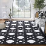 Abani Parker Collection 4' x 6' Cream / Black Contemporary Geometric Rattan Weave Area Rug Abani Parker Collection 4' x 6' Cream / Black Contemporary Geometric Rattan Weave Area Rug