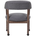 Boss B9545DW-SG Slate Gray Linen Modern Captain's Chair with Casters