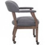 Boss B9545DW-SG Slate Gray Linen Modern Captain's Chair with Casters