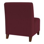 Lesro Ravenna Open House Wine Fabric Oversized Guest Chair with Walnut Wood Legs Lesro Ravenna Open House Wine Fabric Oversized Guest Chair with Walnut Wood Legs