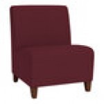 Lesro Ravenna Open House Wine Fabric Oversized Guest Chair with Walnut Wood Legs Lesro Ravenna Open House Wine Fabric Oversized Guest Chair with Walnut Wood Legs