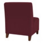 Lesro Ravenna Open House Wine Fabric Oversized Guest Chair with Walnut Wood Legs Lesro Ravenna Open House Wine Fabric Oversized Guest Chair with Walnut Wood Legs