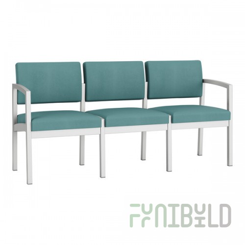 Lesro Lenox Steel Patriot Plus Sea Vinyl 3-Seat Sofa