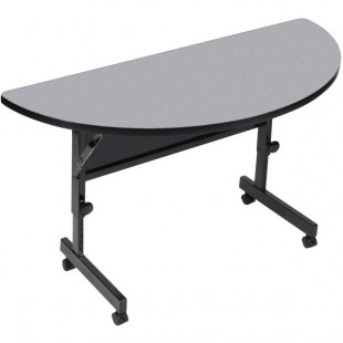 Correll Deluxe Half Round Flip Top Table, 24