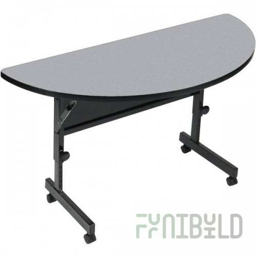 Correll Deluxe Half Round Flip Top Table, 24