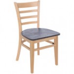 BFM Seating Berkeley Natural Beechwood Ladder Back Side Chair with Autumn Ash Wood Seat BFM Seating Berkeley Natural Beechwood Ladder Back Side Chair with Autumn Ash Wood Seat