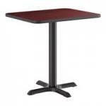 Lancaster Table & Seating Black Finish Side Chair with Light Brown Vinyl Seat and Natural Wood Back - Assembled Lancaster Table & Seating Black Finish Side Chair with Light Brown Vinyl Seat and Natural Wood Back - Assembled