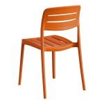 Lancaster Table & Seating Alto Terracotta Slat Back Resin Side Chair