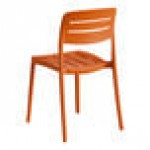 Lancaster Table & Seating Alto Terracotta Slat Back Resin Side Chair