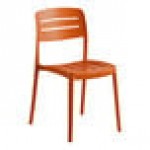 Lancaster Table & Seating Alto Terracotta Slat Back Resin Side Chair
