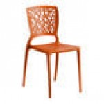 Lancaster Table & Seating Alto Terracotta Slat Back Resin Side Chair