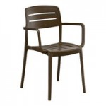 Lancaster Table & Seating Alto Terracotta Slat Back Resin Side Chair