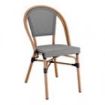 Lancaster Table & Seating Bistro Blue and White Teslin Outdoor Side Chair Lancaster Table & Seating Bistro Blue and White Teslin Outdoor Side Chair