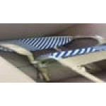 Lancaster Table & Seating Bistro Blue and White Teslin Outdoor Side Chair Lancaster Table & Seating Bistro Blue and White Teslin Outdoor Side Chair