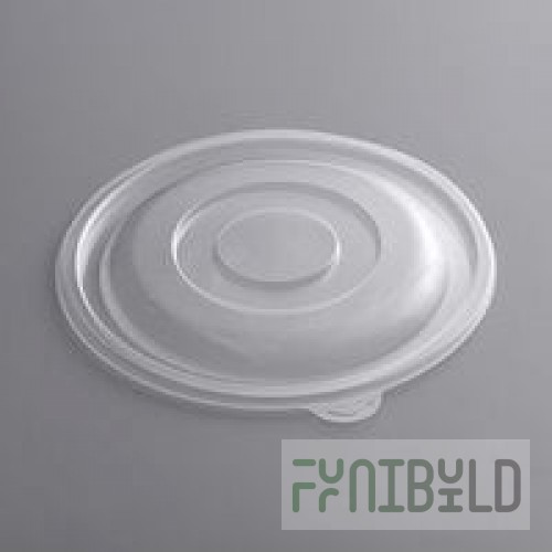 Sabert 51080A50 FreshPack Clear Flat Round Lid for Shallow 64 oz. and Round 80 oz. Bowls - 50/Case
