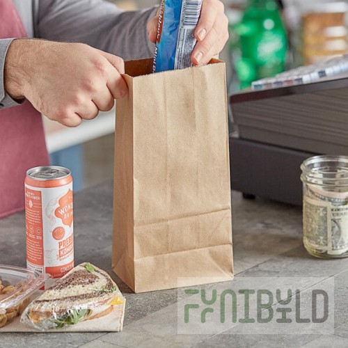 Choice Heavy Duty 5 lb. Heavy-Duty Natural Kraft Bag - 400/Case