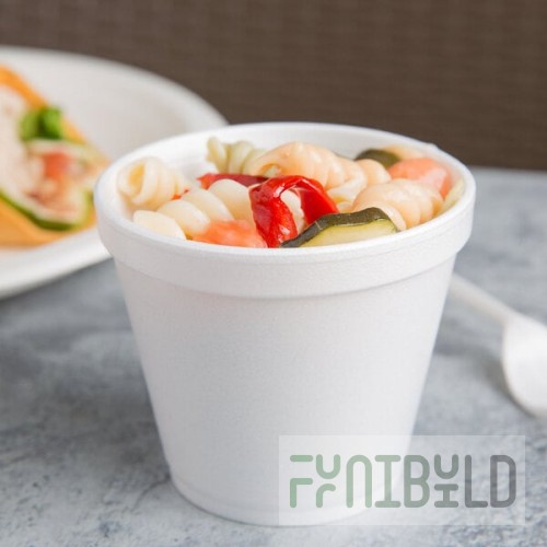 Dart 8SJ12 8 oz. Squat White Foam Food Container - 50/Pack