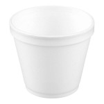 Dart 8SJ12 8 oz. Squat White Foam Food Container - 50/Pack