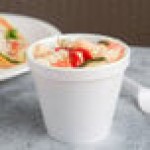 Dart 8SJ12 8 oz. Squat White Foam Food Container - 50/Pack