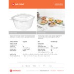 Inline Plastics Safe-T-Chef 32 oz. Tamper-Resistant, Tamper-Evident Vented Square Hinged Container with Dome Lid - 224/Case