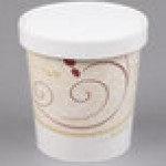 Solo KH16A-J8000 Symphony Print 16 oz. Double Poly-Paper Soup / Hot Food Cup with Vented Paper Lid - 250/Case