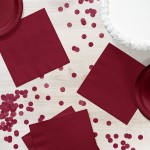 Creative Converting 583122B Burgundy 3-Ply 1/4 Fold Luncheon Napkin - 500/Case