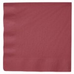 Creative Converting 583122B Burgundy 3-Ply 1/4 Fold Luncheon Napkin - 500/Case