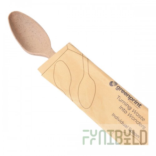 Greenprint Wrapped Heavy Weight Natural Agave Spoon - 500/Case