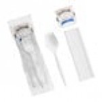 Choice Medium Weight White Wrapped Polypropylene Plastic Spork, Napkin, and Salt / Pepper Packets Kit - 500/Case Choice Medium Weight White Wrapped Polypropylene Plastic Spork, Napkin, and Salt / Pepper Packets Kit - 500/Case