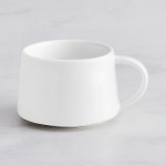 Acopa Lore 3 oz. Bright White Stackable Porcelain Espresso Cup - Sample