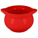 RAK Porcelain Chef's Fusion 5 oz. Ember Red Porcelain Frying Pan - 12/Case